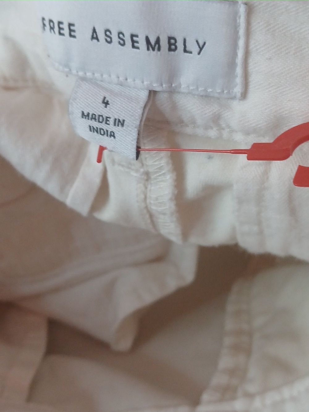 Free Assembly Crisp Cream High-Waist Trousers - Picture 4 of 5